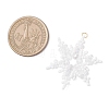 3Pcs 3 Colors Glass Seed Beaded Snowflake Pendants PALLOY-MZ00890-3