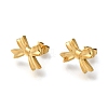 304 Stainless Steel Stud Earrings for Women EJEW-F337-01G-01-1