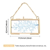 Brass Glass Hanging Photo Frame AJEW-WH0017-26G-2