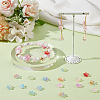 300Pcs 15 Colors Glass Bead Caps GLAA-GO0001-26-4