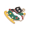 Christmas Alloy Enamel Pendants ENAM-I071-01KCG-03-2