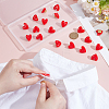 20Pcs Resin Heart Badge for Backpack Clothes HEAR-PH0001-02B-3