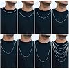 Anti-Tarnish Rhodium Plated 925 Sterling Silver Thin Dainty Link Chain Necklace for Women Men JN1096B-04-5