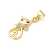 Brass Micro Pave Cubic Zirconia Pendants KK-C137-07C-G-2
