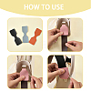 8 Bags 8 Colors Cowhide Purse Suspension Clasps Bag Strap Connector Fabric PURS-CL0001-04A-6
