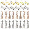 32Pcs 2 Colors Brass Bolo Tie Slide Clasps KK-NB0004-20-1