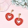 Glass Seed Bead Dangle Earrings EJEW-MZ00768-02-1