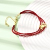 Polyester Multi-Strand Bracelets FB-CBA983F-02G-06-1