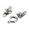201 Stainless Steel Snap Clasps STAS-K212-01P-01-3