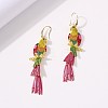 Alloy Rhinestone Dangle Earrings EJEW-D300-01G-02-1