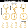 24Pcs Alloy Keychain Clasps KEYC-SC0001-82G-2