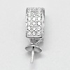 Anti-Tarnish Rhodium Plated 925 Sterling Silver Pendant Bails STER-D029-10P-1
