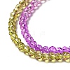 Transparent Gradient Color Glass Beads Strands LS-GLAA-H021-01B-03-3