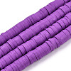 Handmade Polymer Clay Bead Strands CLAY-T002-6mm-54-1