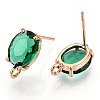 Brass Stud Earring Findings KK-S364-163E-2