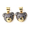 Rack Plating Brass Micro Pave Cubic Zirconia Charms KK-G456-23G-05-1