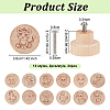 24Pcs 12 Styles Chinese Zodiac Wooden Drawer Knobs WOOD-OC0004-02-2