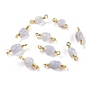 Natural Blue Lace Agate Links Connectors G-K316-02H-G-RS-1