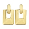 Brass Rectangle Stud Earrings EJEW-K293-11G-1