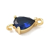 Brass Pave Cubic Zirconia Connector Charms KK-Z120-31G-04-2