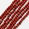 Natural Red Jasper Bead Strands G-A129-2mm-23-1