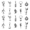 50Pcs 10 Styles Tibetan Style Alloy Pendants TIBEP-CJ0003-43-1