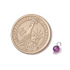 Natural Agate(Dyed & Heated) Faceted Round Charms PALLOY-JF04286-02-2