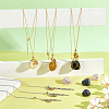 6Pcs 6 Styles Adjustable 304 Stainless Steel Macrame Pouch Necklaces NJEW-PH01581-2