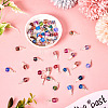 64Pcs 8 Styles Glass & Alloy Pendants PALLOY-TA00177-6