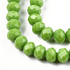 Faceted Solid Color Glass Rondelle Bead Strands X-GLAA-Q044-6mm-12-2
