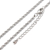 Brass Rope Chain Necklaces LS-NJEW-K123-12P-1