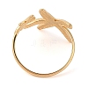 Ion Plating(IP) 304 Stainless Steel Starfish Open Cuff Rings for Women LS-RJEW-Z057-09G-3