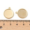 Flat Round Brass Pendant Cabochon Settings KK-K414-14F-G-3