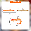 DELORIGIN 9Pcs 3 Style Imitation Shrimp Plastic Display Decorations DJEW-DR0001-02-2