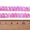 Electroplate Crackle Imitation Jade Glass Beads Strands EGLA-Q135-01A-C10-4