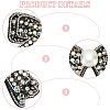 WADORN 2Pcs Bowknot Polyester Rhinestone Shoe Decorations AJEW-WR0002-37-3