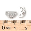 Brass Micro Pave Clear Cubic Zirconia Slide Charms KK-P239-16P-3