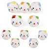 5Pcs Printed Handmade Porcelain Ceramic Beads PORC-TADJ0001-02-1