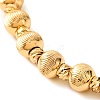 Brass Grooved Rondelle Beaded Bracelets for Women BJEW-G711-09G-2