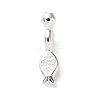 925 Sterling Silver Fish Charms STER-H118-03S-1