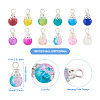 Kissitty 120Pcs 12 Colors Spray Painted Crackle Glass Pendants FIND-KS0001-28-13