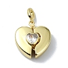 Rack Plating Real 18K Gold Plated Brass Pendants KK-B084-04G-2