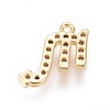 Golden Plated Brass Micro Pave Cubic Zirconia Charms ZIRC-L075-51I-2