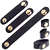 6Pcs 3 Styles Cowhide Leather Cable Straps with Golden Metal Snap Button FIND-CL0001-73B-1