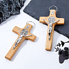 Wood Big Pendants WOOD-WH0063-05A-5