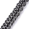 304 Stainless Steel Curb Chains Bracelets BJEW-E346-24AS-2