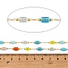 Handmade Brass Glass Beaded Chains GL-CBA1C06-02G-3