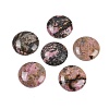 Natural Rhodonite Cabochons G-H1596-FR-25mm-13-1