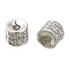 925 Sterling Silver Micro Pave Clear Cubic Zirconia Spacer Beads STER-U006-14P-1