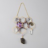 Nuggets Natural Amethyst & Glass Window Hanging Decoration AJEW-WH0413-18A-2